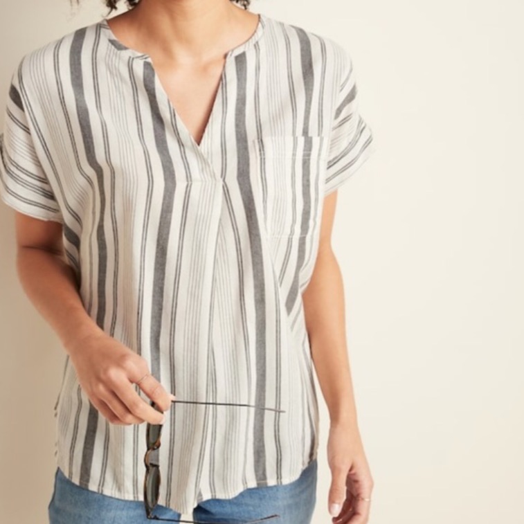 Split Neck Envelope Top
